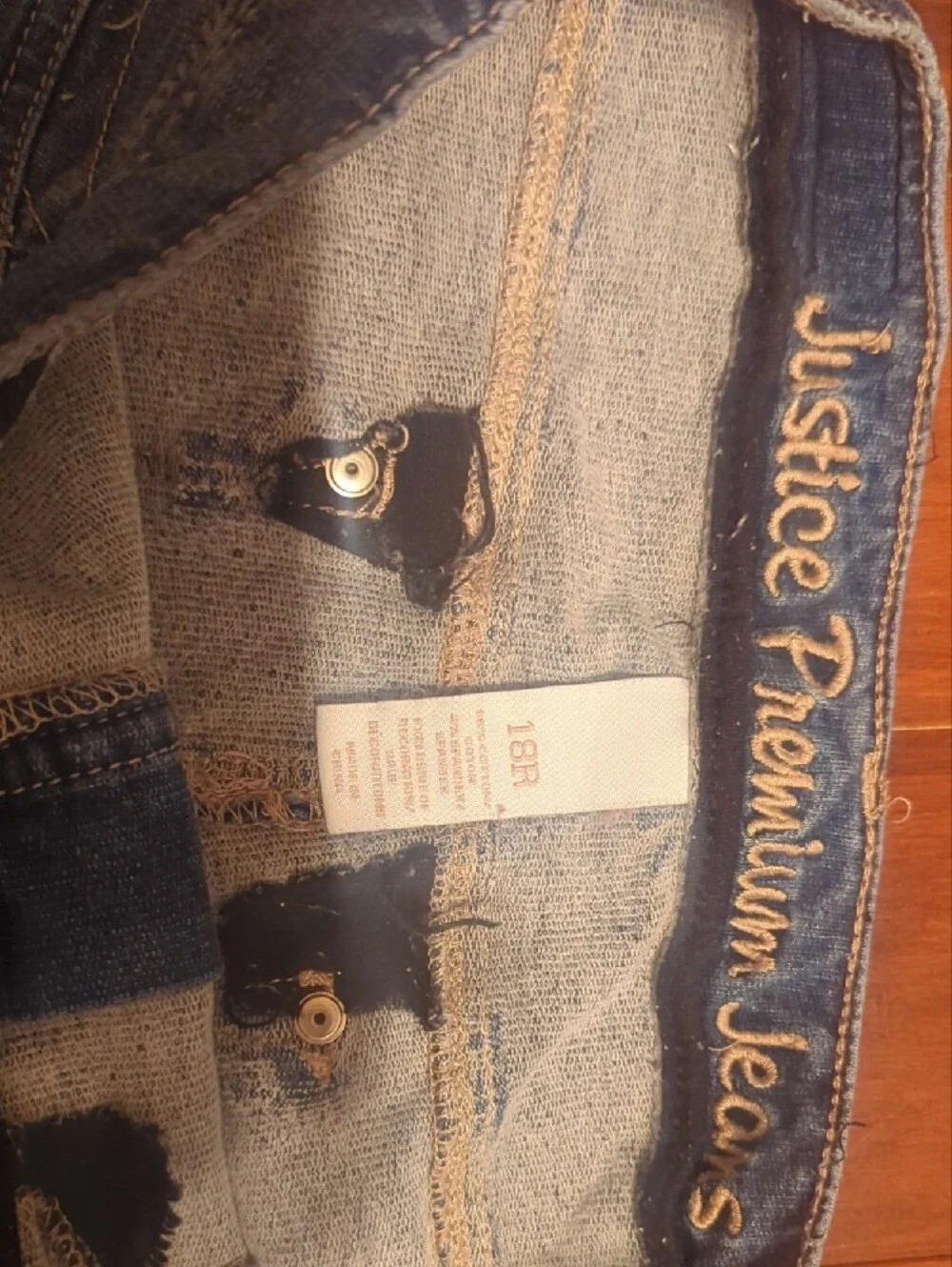 Justice Blue Denim Shorts - Faded Dark Blue